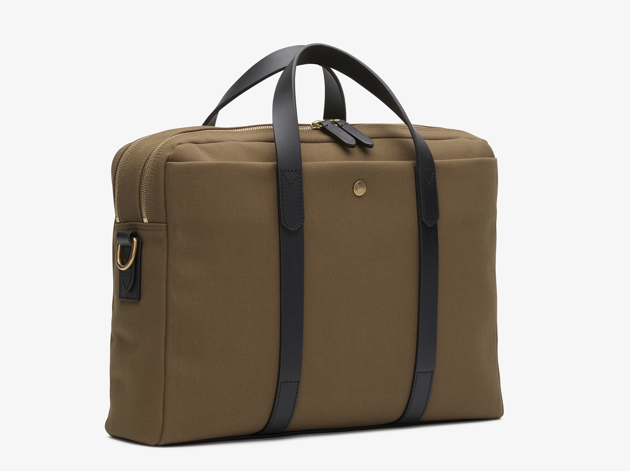 M/S Endeavour Khaki/Black – Canvas Briefcase Mismo – Mismo