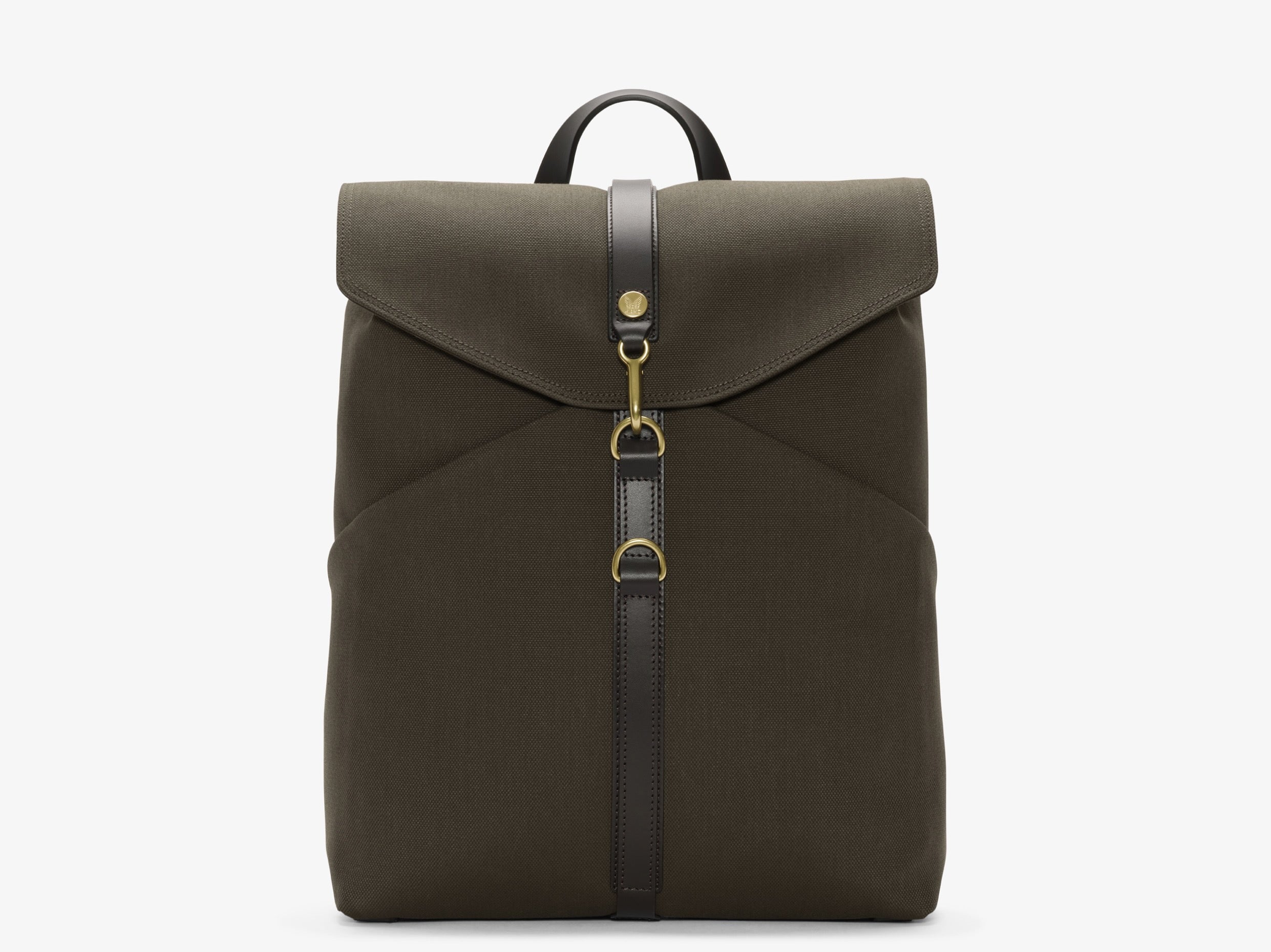 M/S Rucksack Army/Dark Brown – Refined Canvas Backpack Mismo