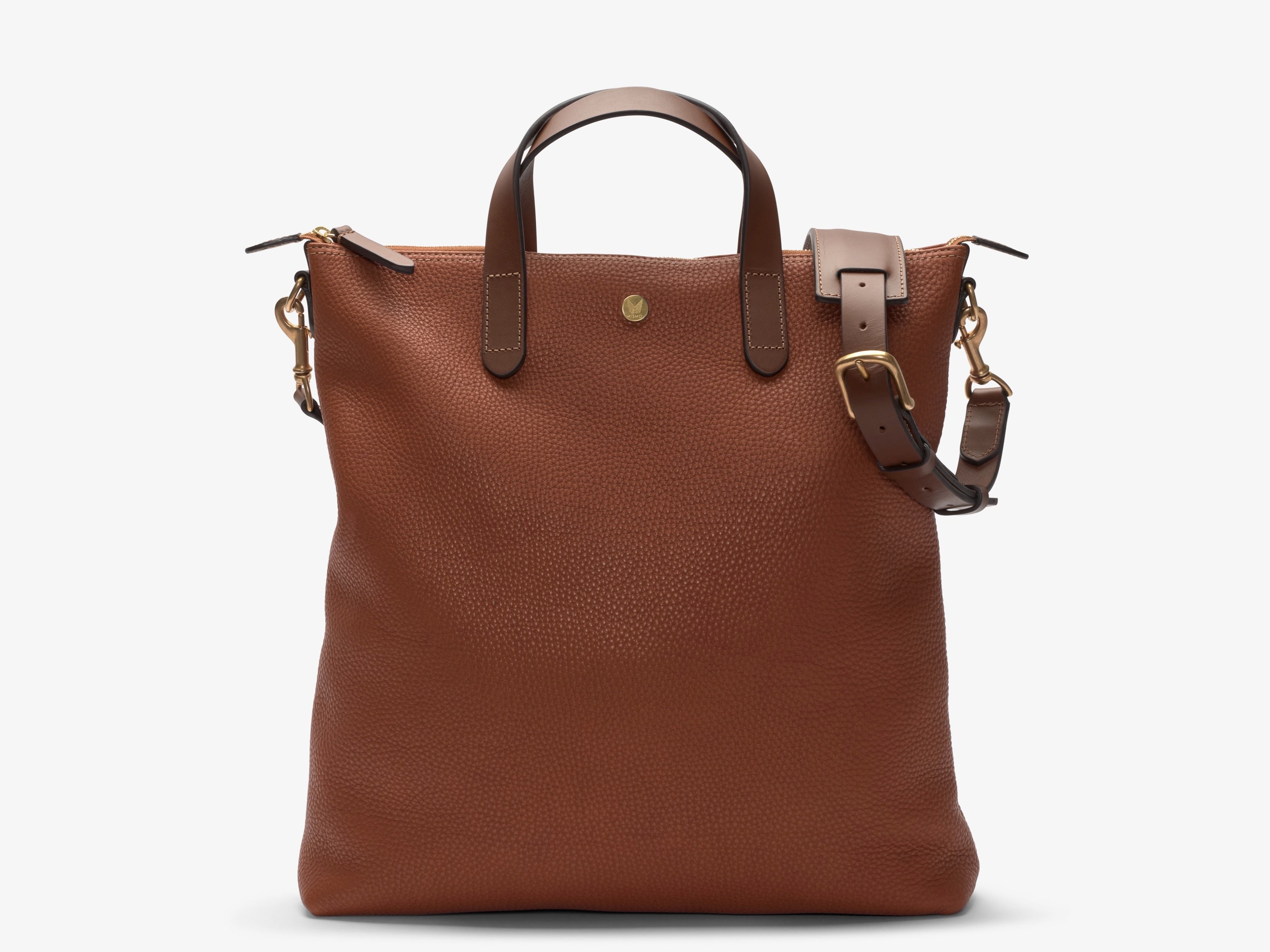 Shopper Tabac Full-Grain Leather Tote Mismo - Main Image