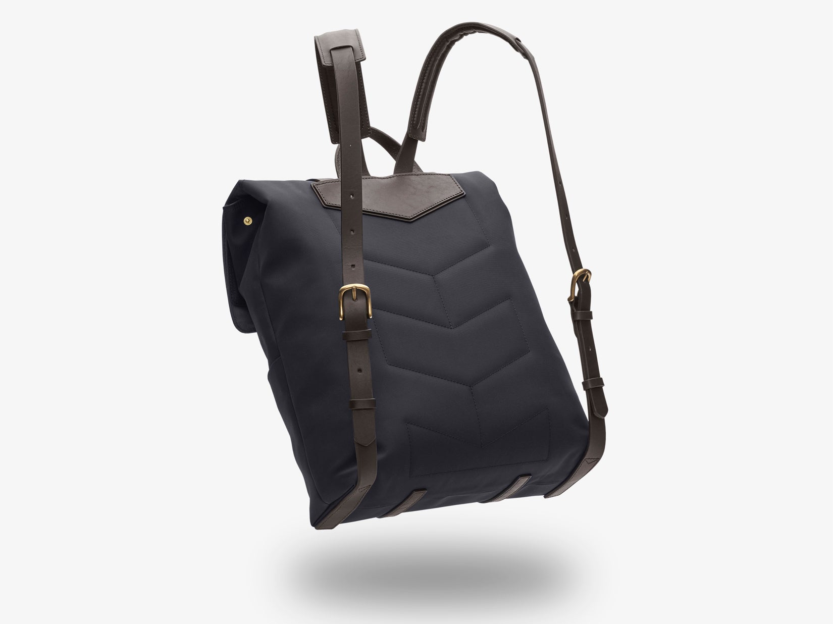 danish leather backpack Mismo M / S Backpack Navy/Dark Brown One Size