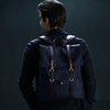 M/S Backpack – Navy/Dark brown
