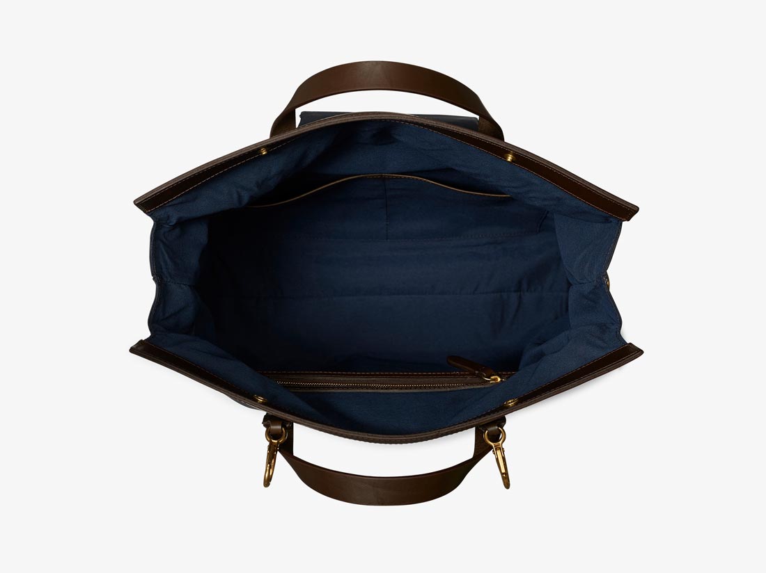 Navy Soft Briefcase With Shoulder Strap | Danish Design – Mismo Copenhagen
